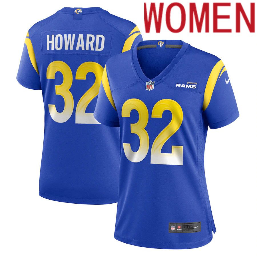 Women Los Angeles Rams #32 Travin Howard Nike Royal Game Player NFL Jersey->women nfl jersey->Women Jersey